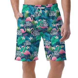 Personalized Logo Hawaiian Beach Shorts For Men