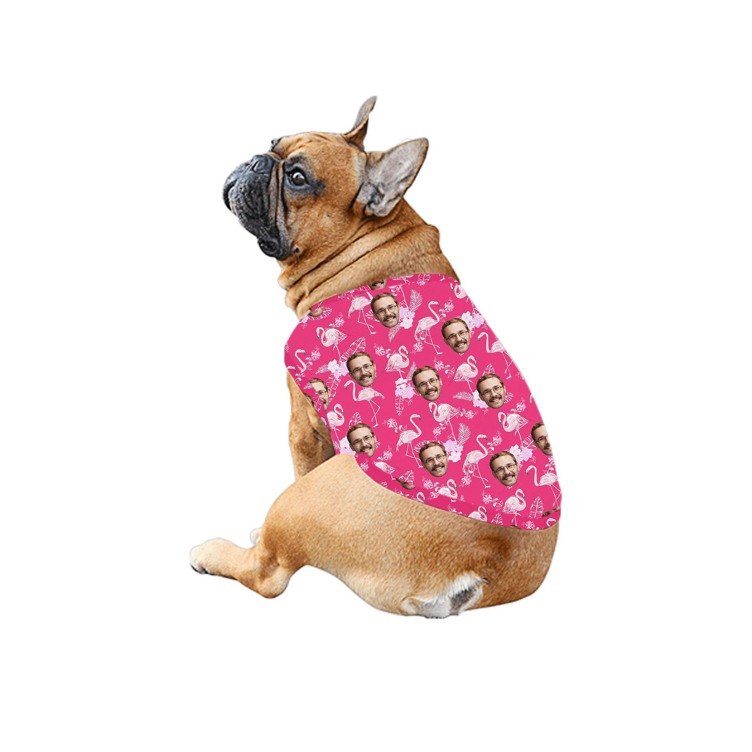 Custom Face Pink Flamingo Matching Hawaiian Outfits