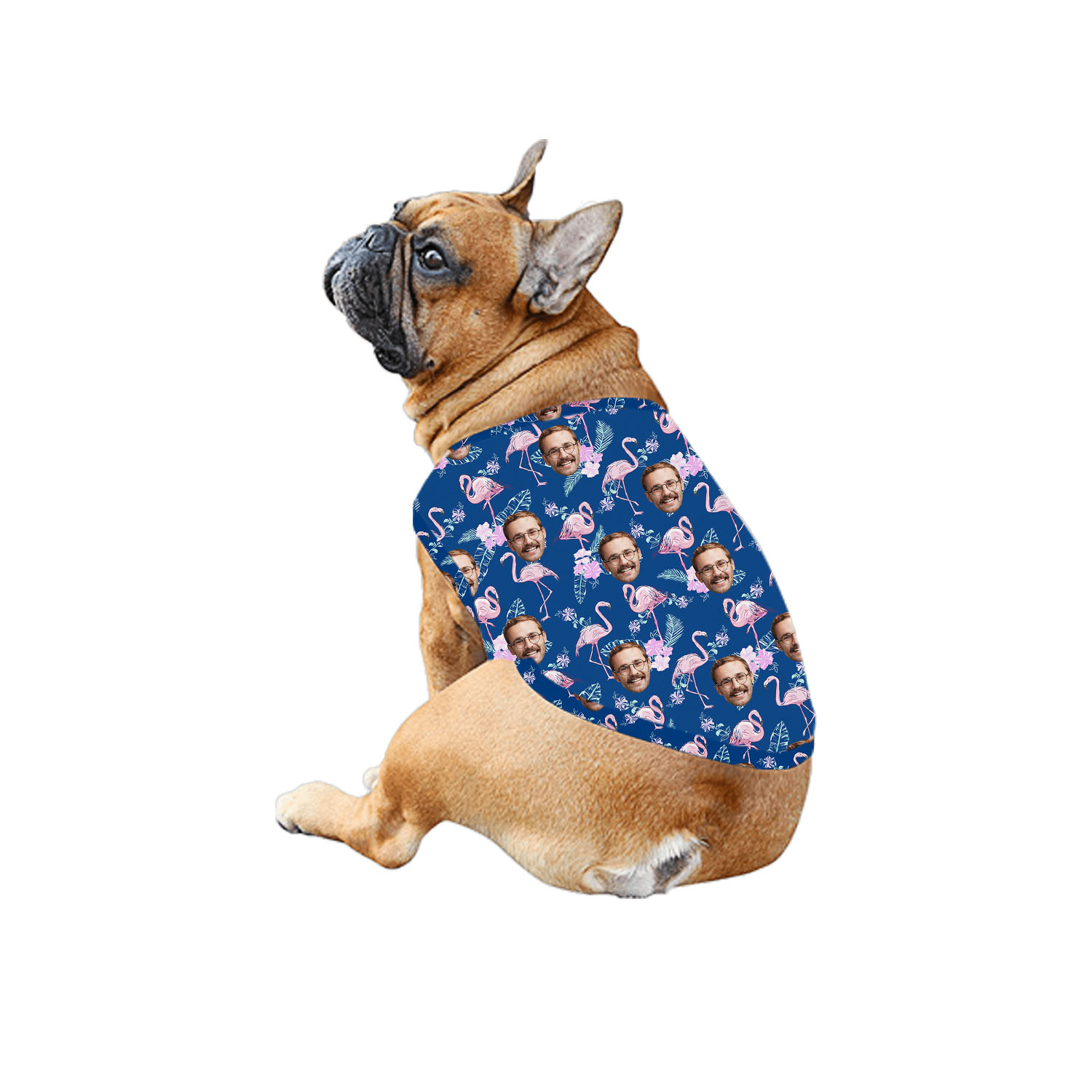 Custom Multiple Face Flamingo Matching Hawaiian Shirts