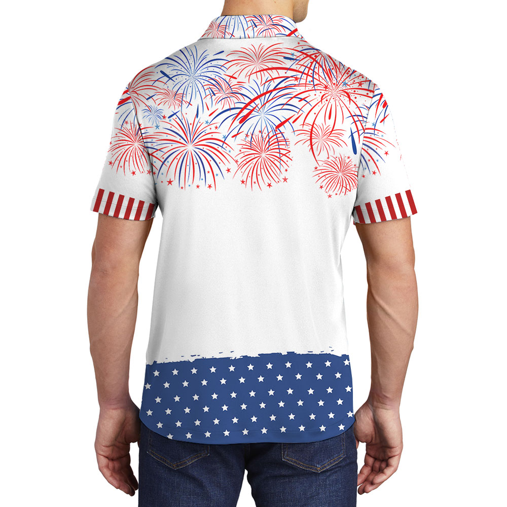 Cool Custom Pet 4th Of July Truck Men's Polos