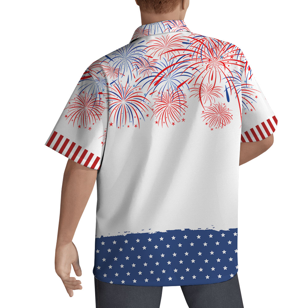 Custom Pet And Name Fourth Of July Hawaiian Shirts