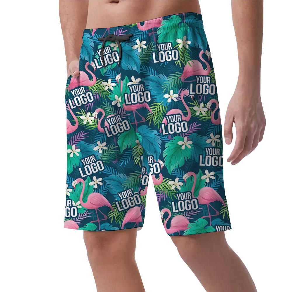 Personalized Logo Hawaiian Beach Shorts For Men