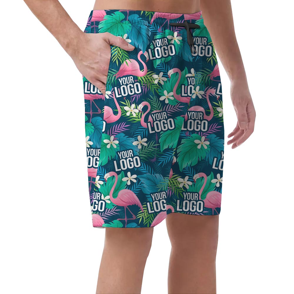 Personalized Logo Hawaiian Beach Shorts For Men
