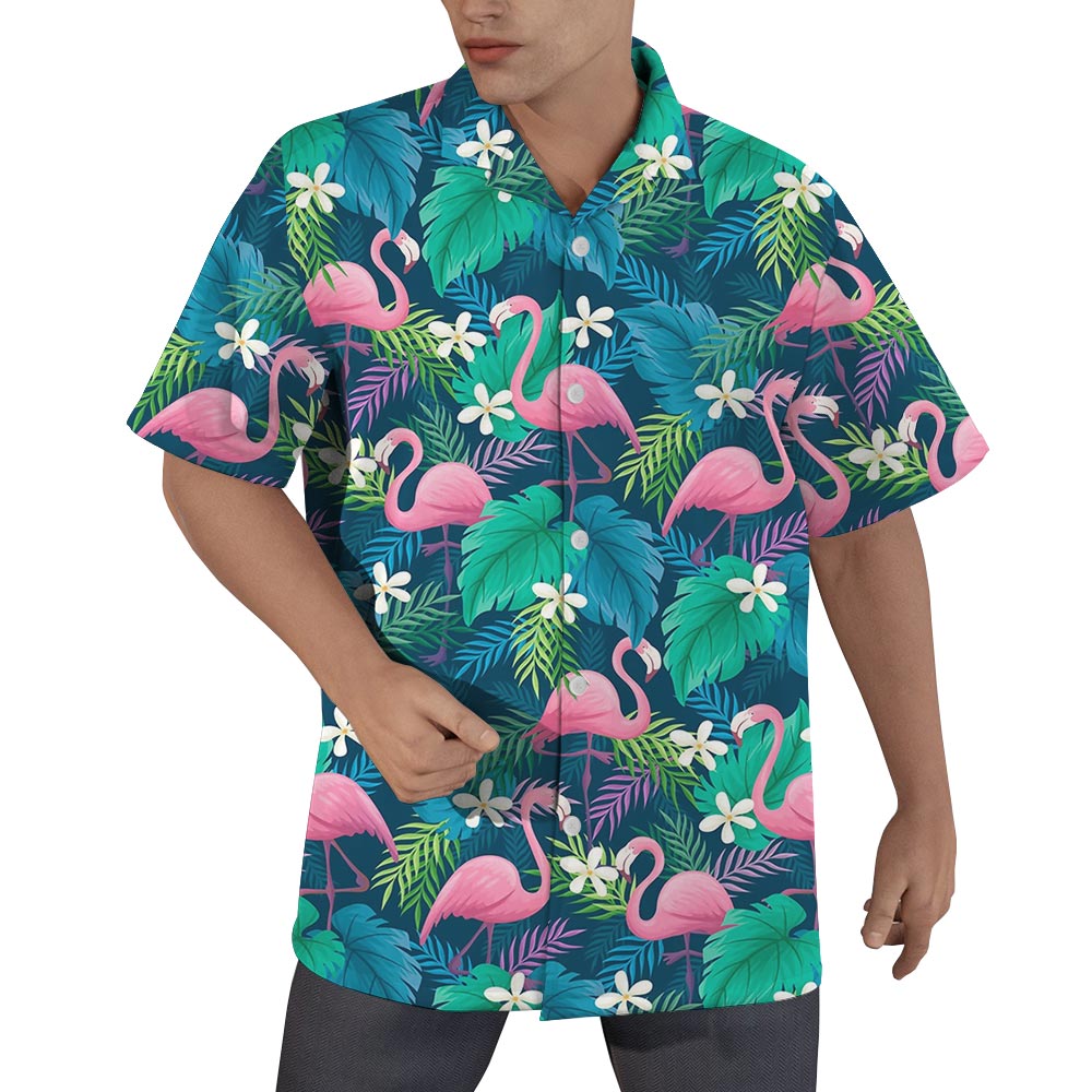 Flamingo Tropical Men's Hawaiian Shirt - variant image 1