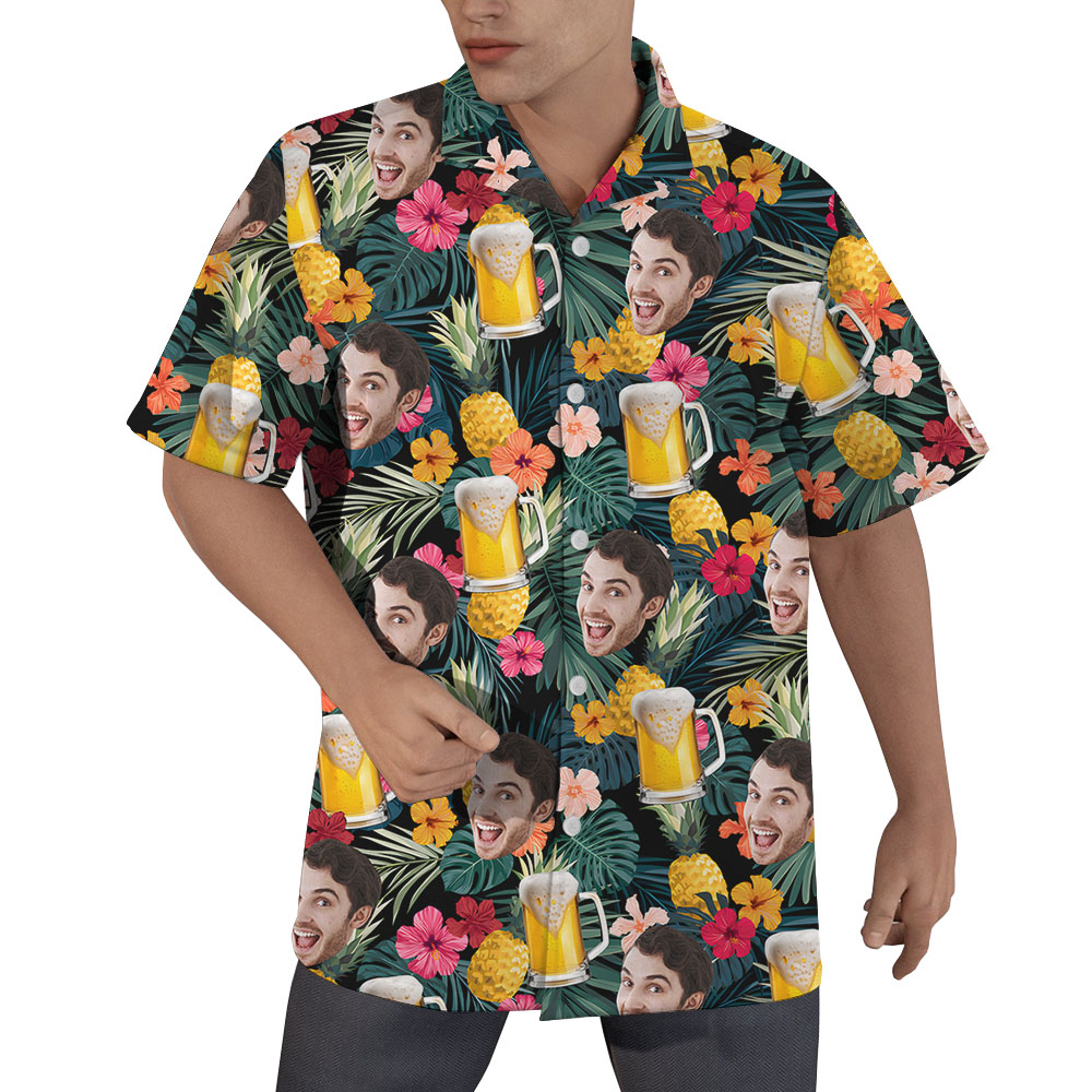 Drinking Beer Party Hawaiian Shirt With 3 Faces - variant image 1