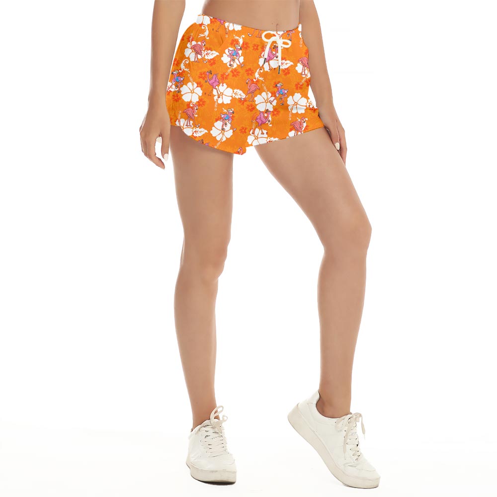 Funny Flamingo Playing Golf Hawaiian Shorts For Women - variant image 1