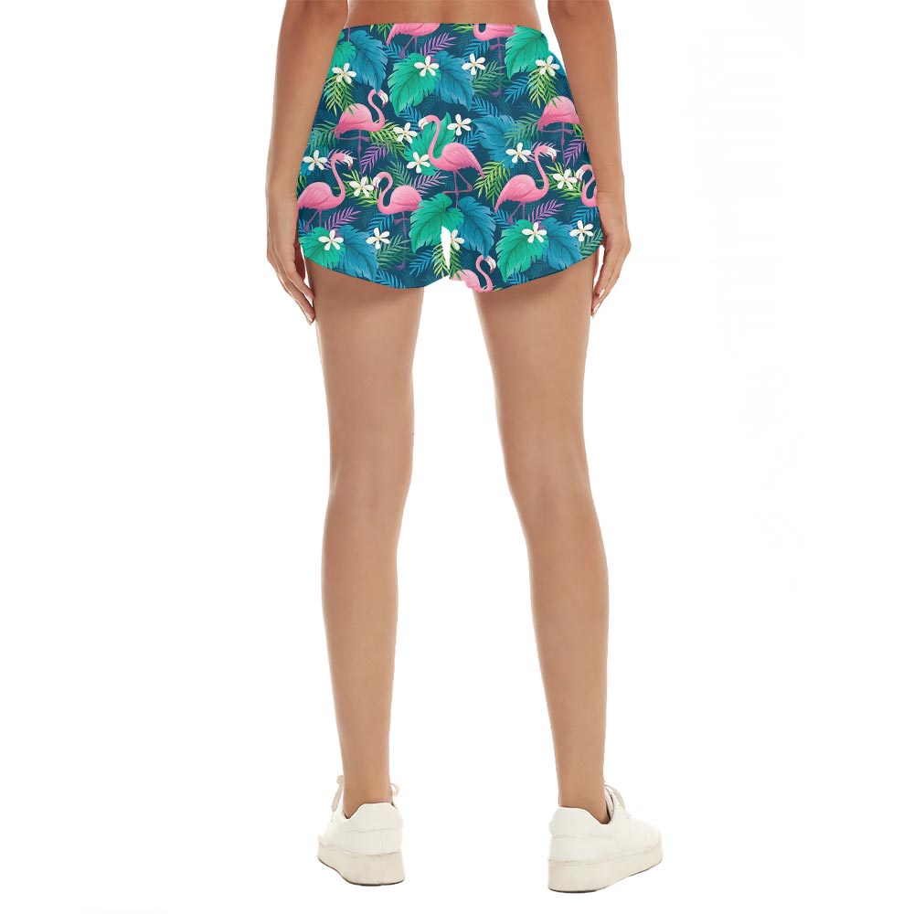 Pink Flamingo Women's Hawaiian Beach Shorts