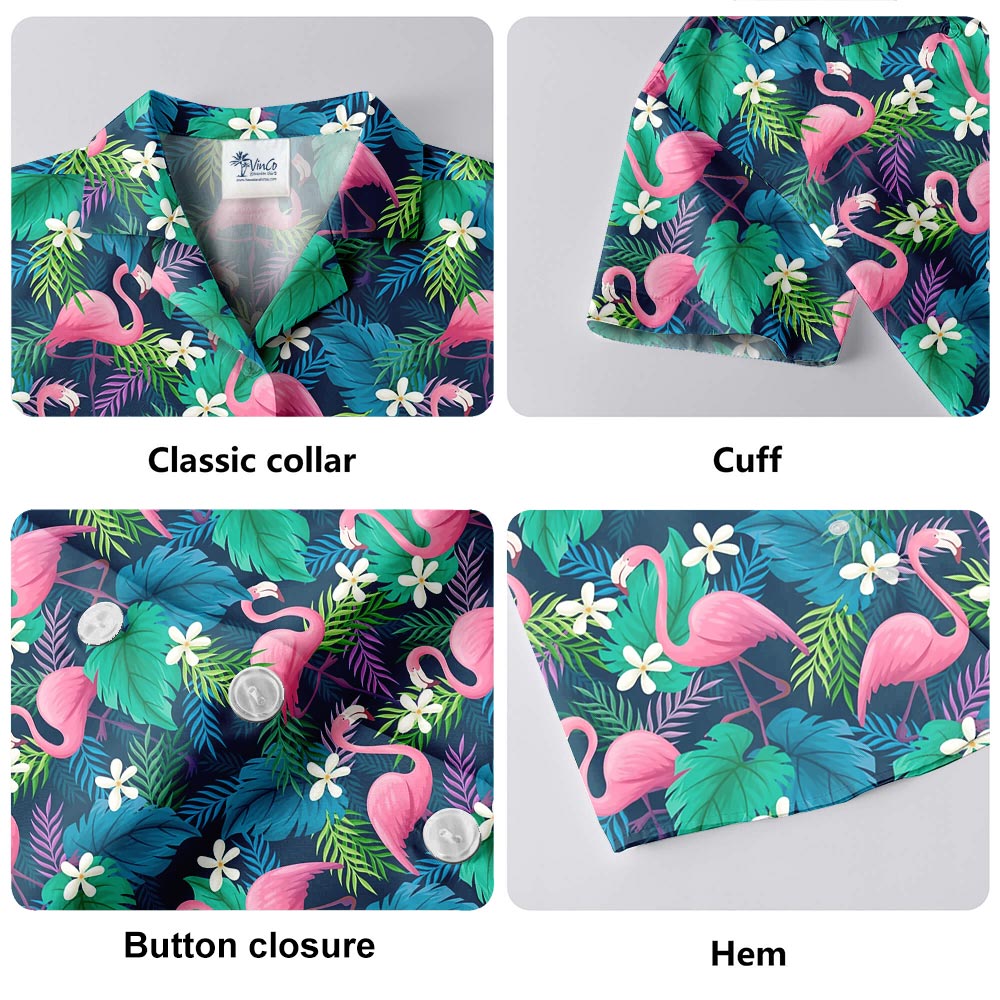 Flamingo Tropical Men's Hawaiian Shirt