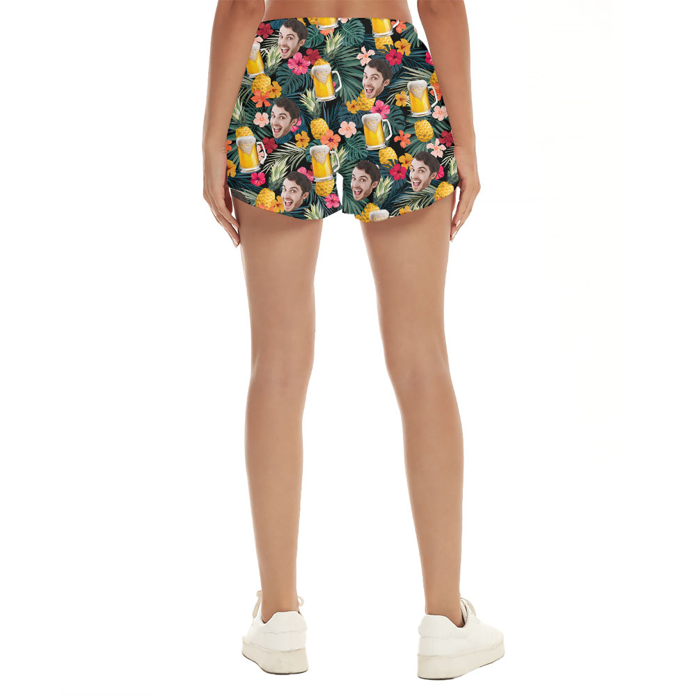 Beer Pineapple Women's Beach Shorts With Photos