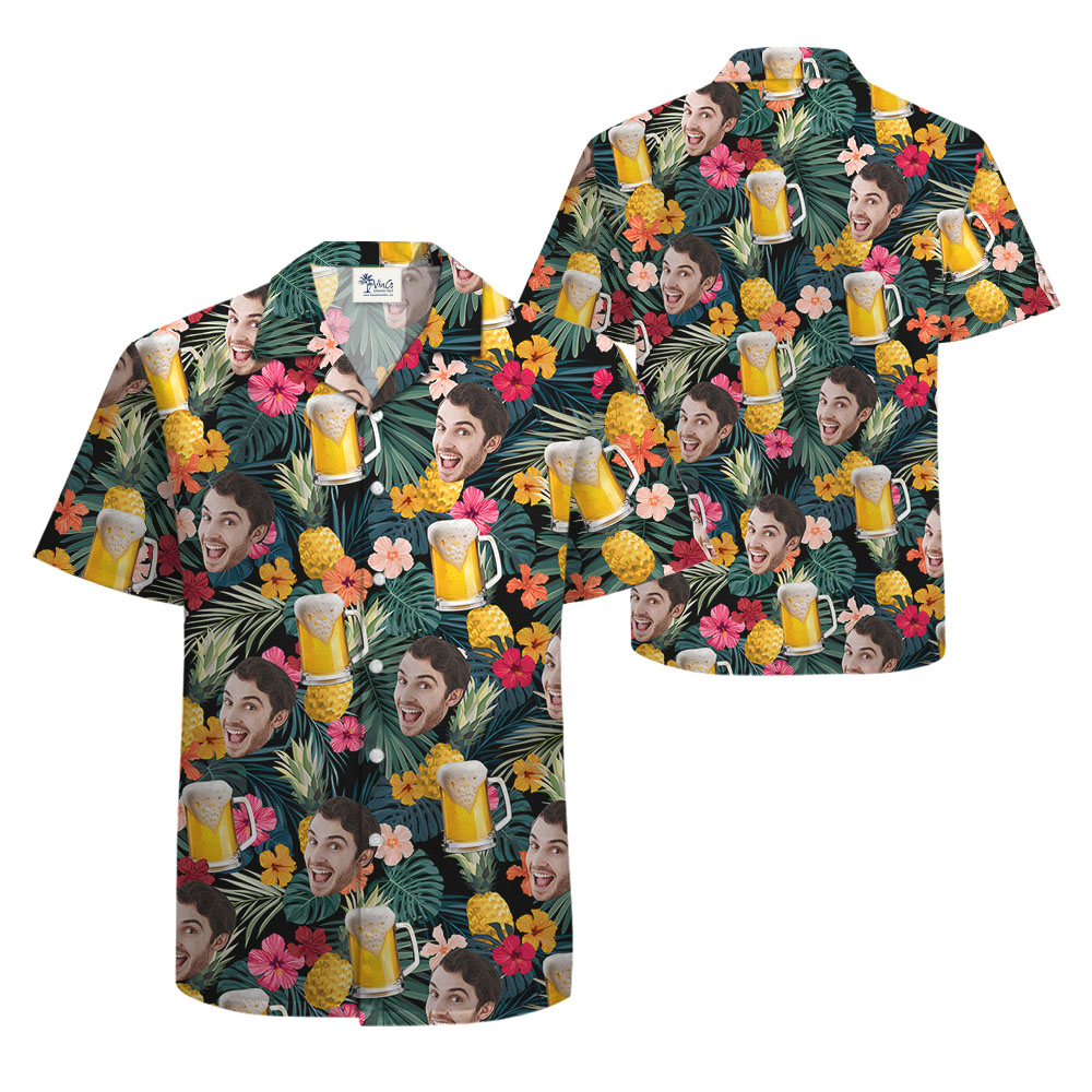 Drinking Beer Party Hawaiian Shirt With 3 Faces