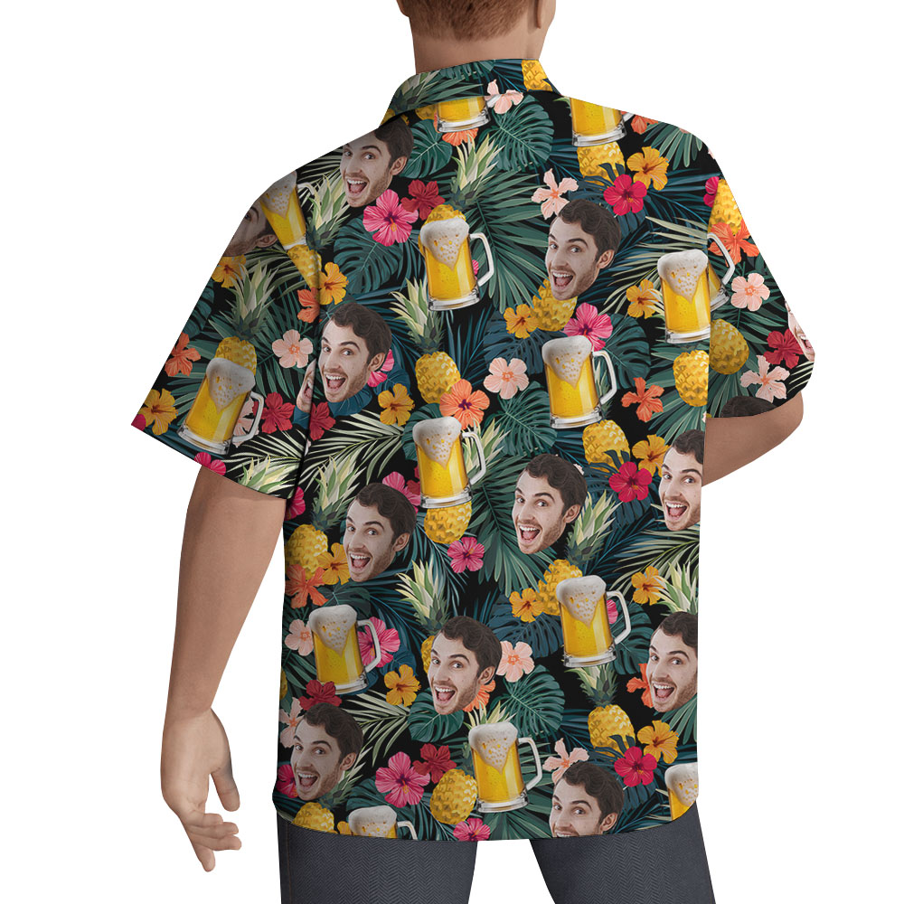 Drinking Beer Party Hawaiian Shirt With 3 Faces