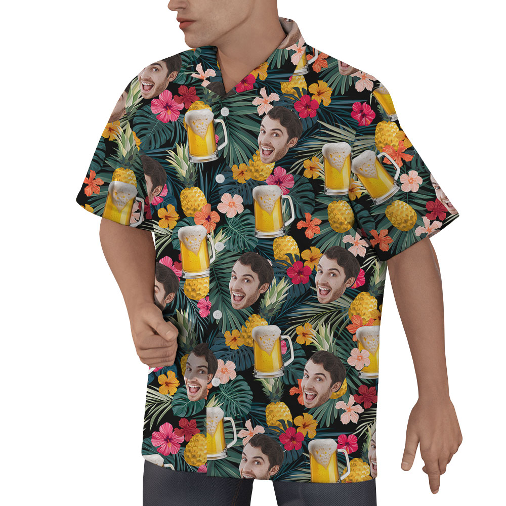 Drinking Beer Party Hawaiian Shirt With 3 Faces