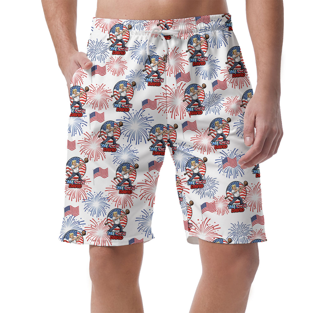 American Pride Men's Hawaiian Shorts - variant image 1