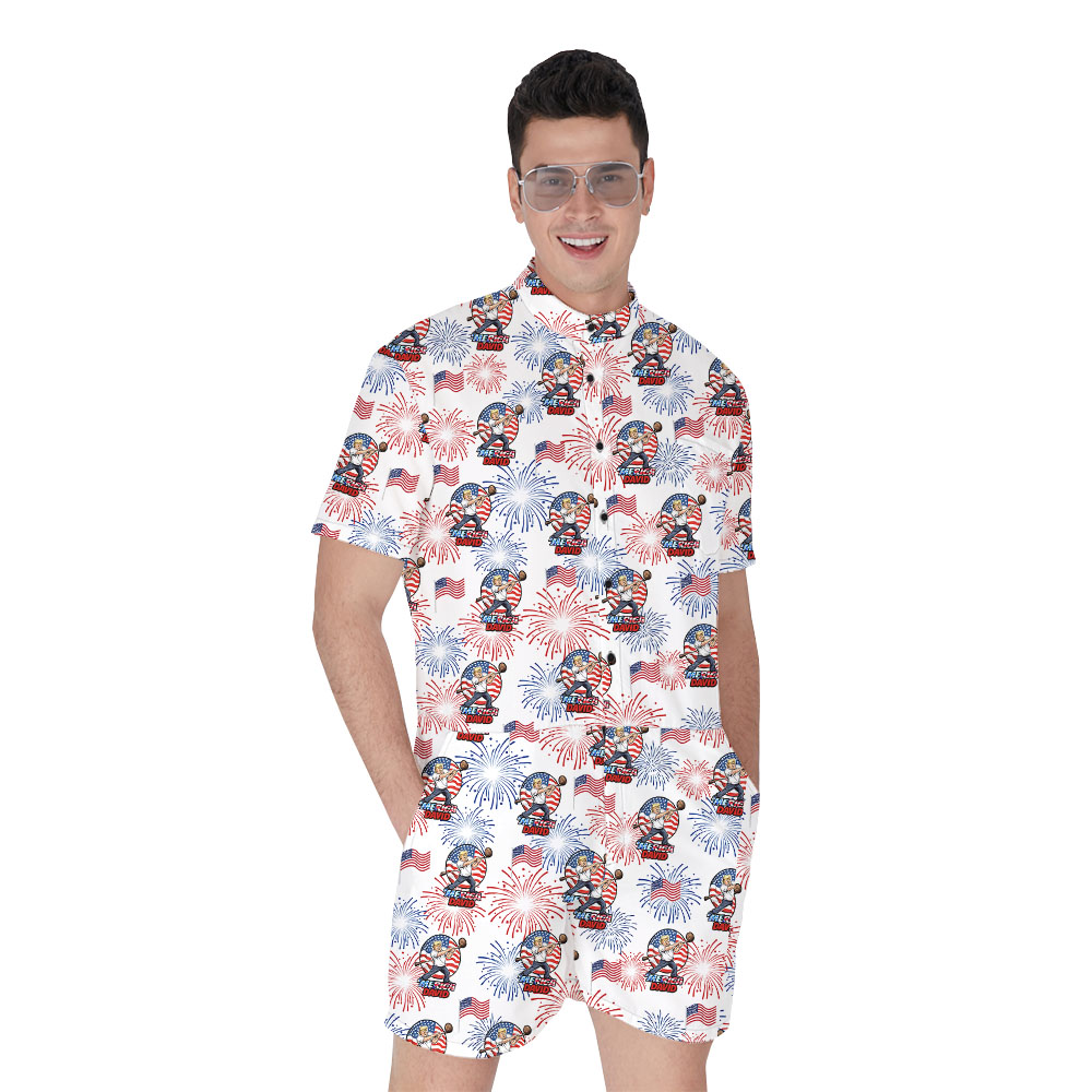 Cool Donald Trump American Men's Hawaiian Romper - variant image 1