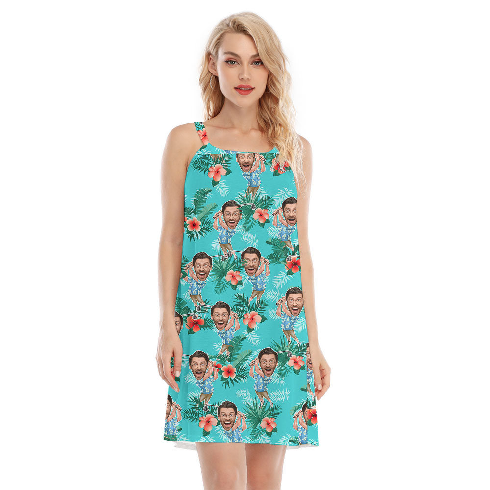 Cute Golf Player Cami Dress With Multiple Faces - variant image 1