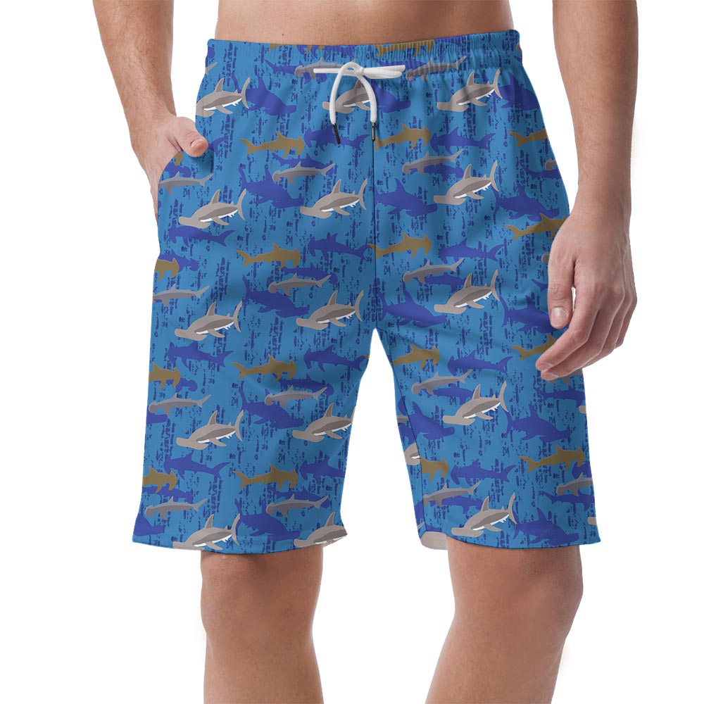 Men's Hammerhead Shark Beach Shorts Hawaiian Shorts - variant image 1