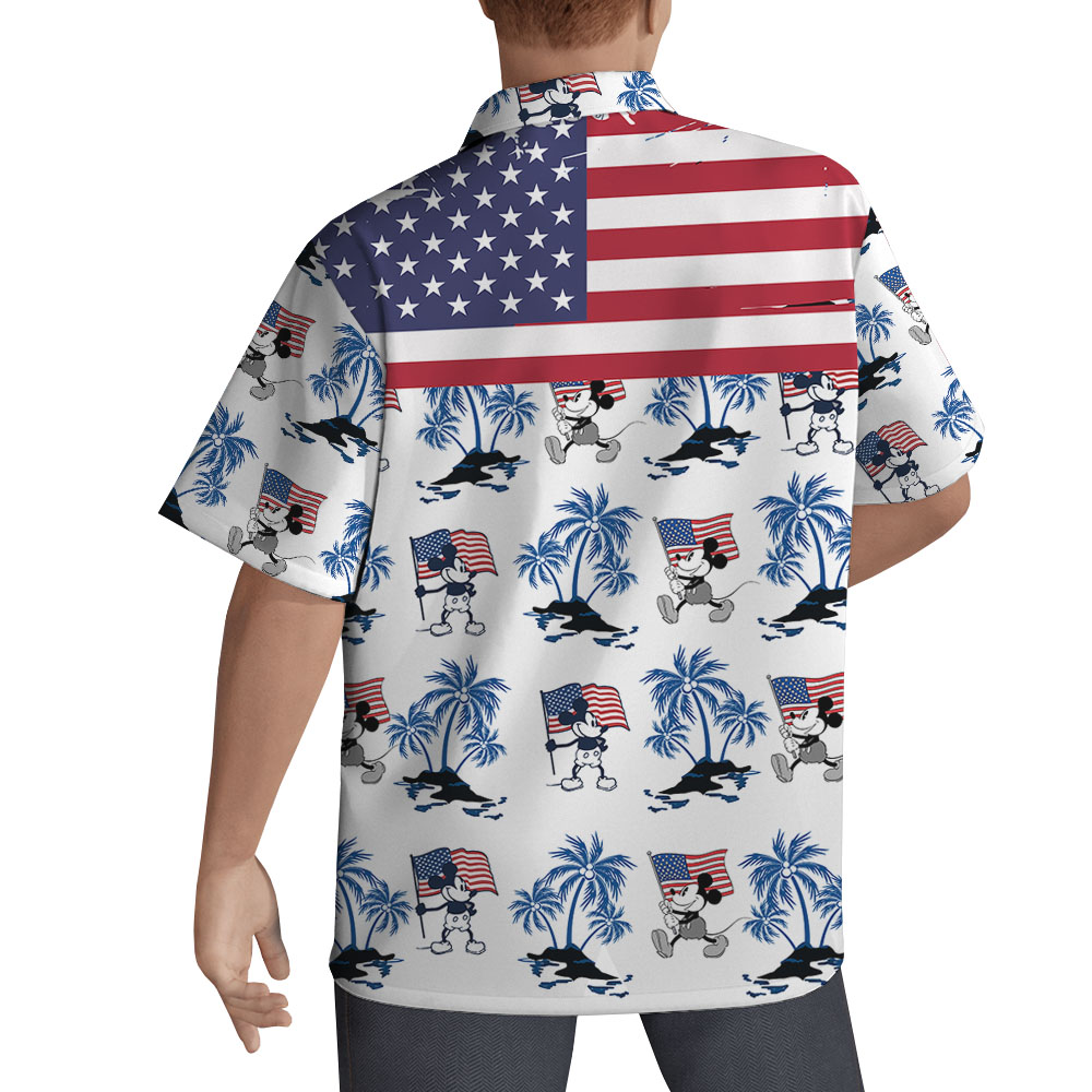 Fourth Of July Mickey Steamboat Willie Men's Hawaiian Shirt