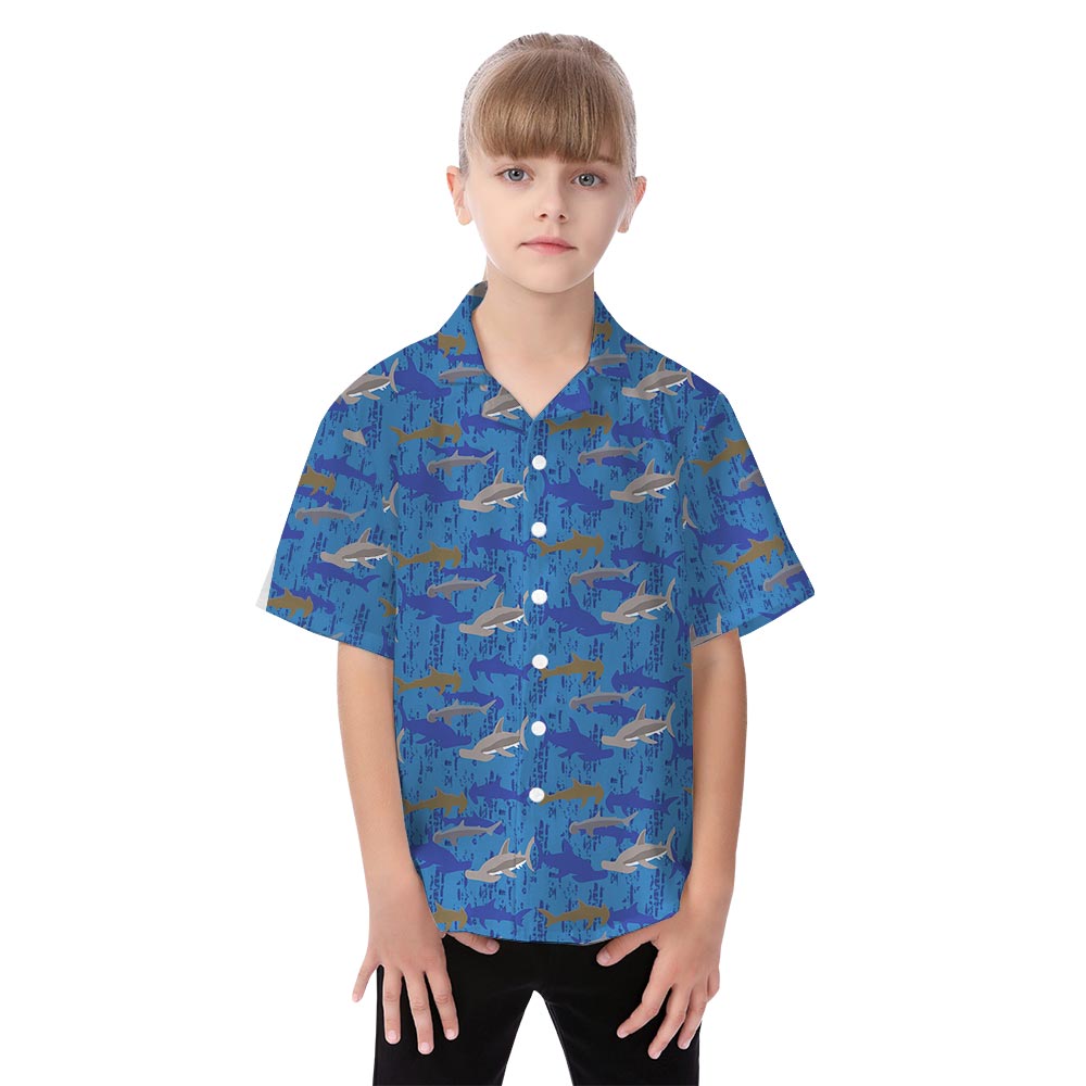 Hammerhead Shark Matching Hawaiian Outfits For Adults And Kids