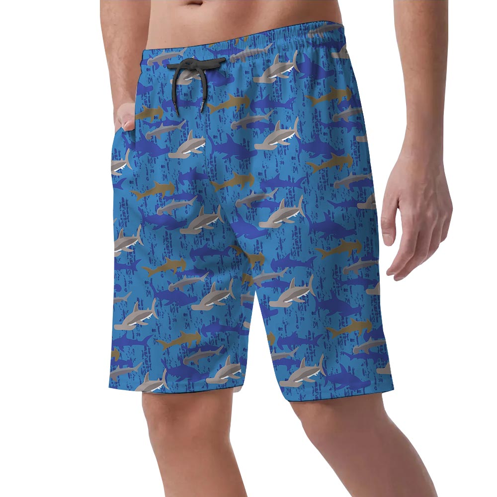 Men's Hammerhead Shark Beach Shorts Hawaiian Shorts