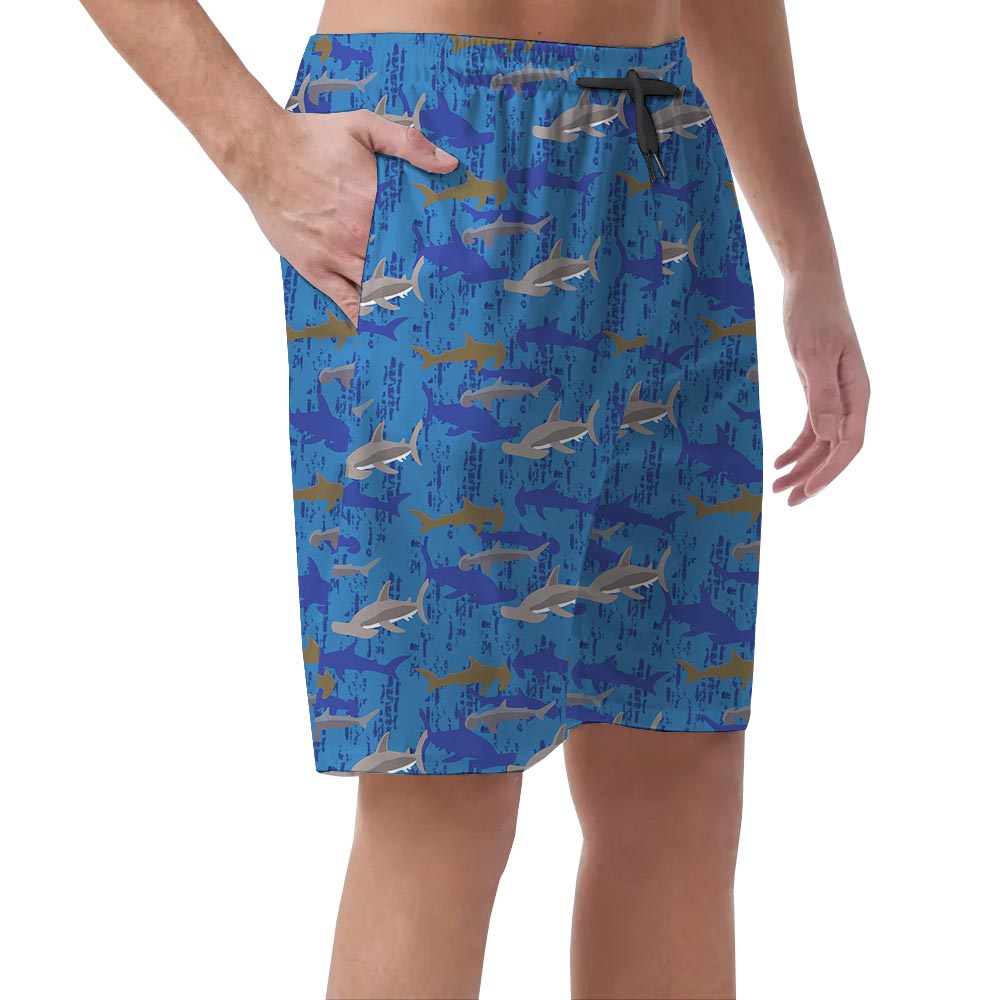 Men's Hammerhead Shark Beach Shorts Hawaiian Shorts