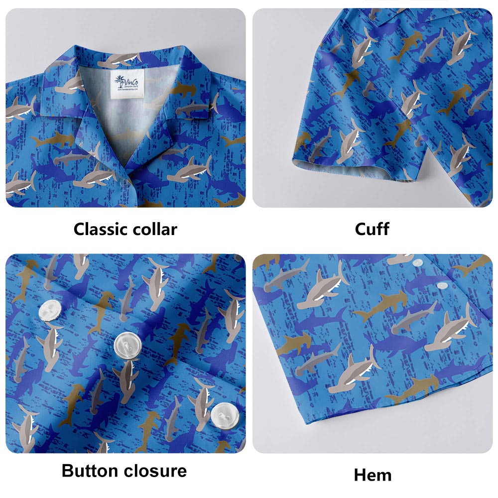 Cool Hammerhead Shark Hawaiian Shirt For Men