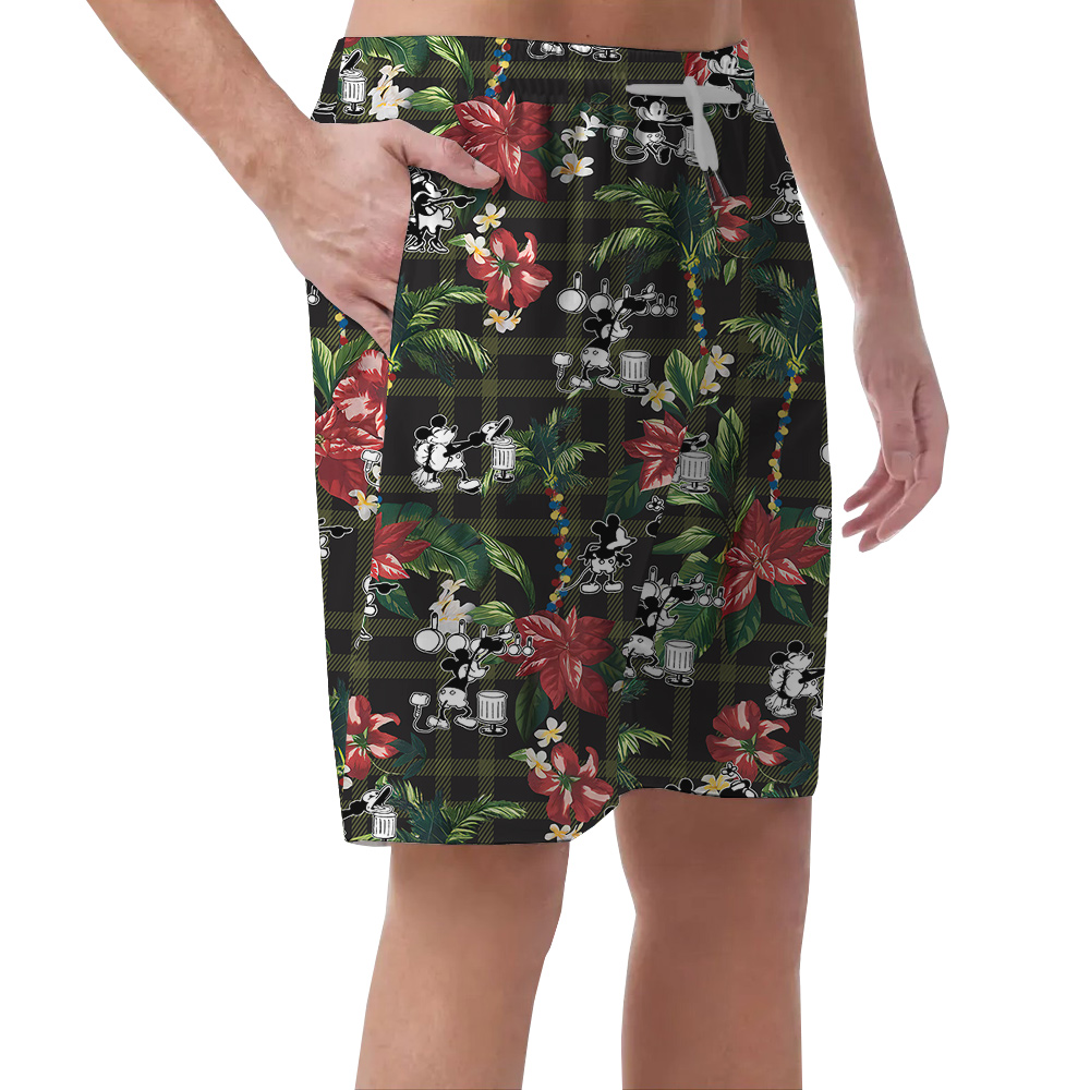 Exotic Mickey Steamboat Willie 1928 Tropical Men Shorts