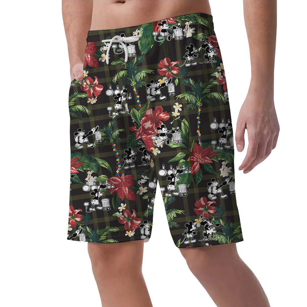 Exotic Mickey Steamboat Willie 1928 Tropical Men Shorts