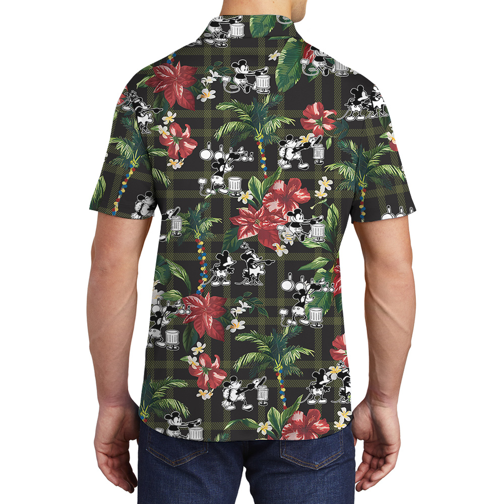 Summery Mickey Steamboat Willie 1928 Aloha Polo Shirts