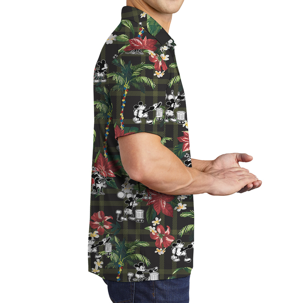 Summery Mickey Steamboat Willie 1928 Aloha Polo Shirts