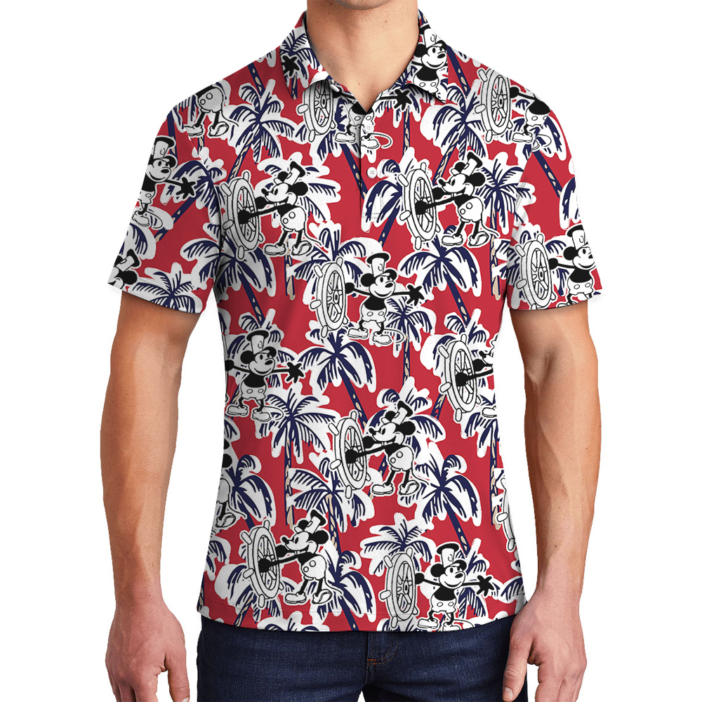 Luau Legacy Mickey Steamboat Willie 1928 Polo Shirts - variant image 1