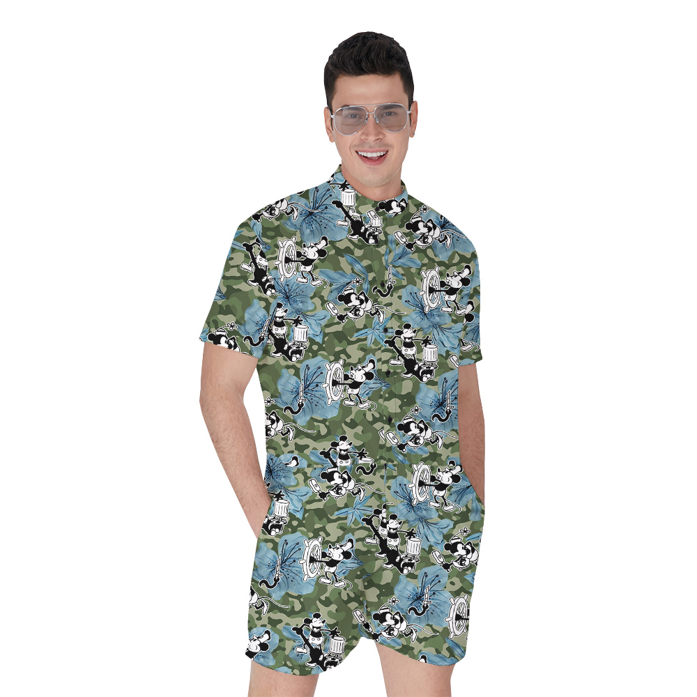Seaside Serenade Mickey's 1928 Steamboat Willie Men Rompers - variant image 1