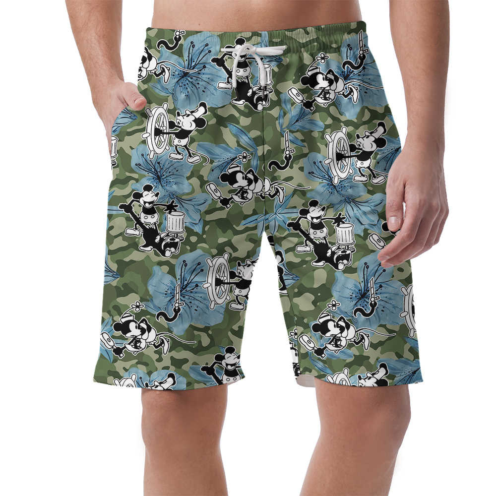 Tropical Nostalgia Mickey's 1928 Steamboat Willie Men Shorts - variant image 1