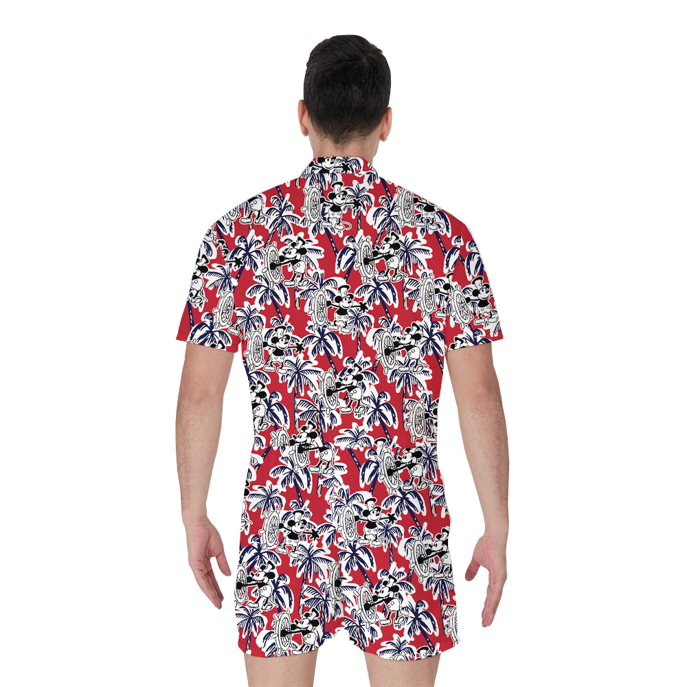 Island Melody Steamboat Willie 1928 Mickey Men Romper