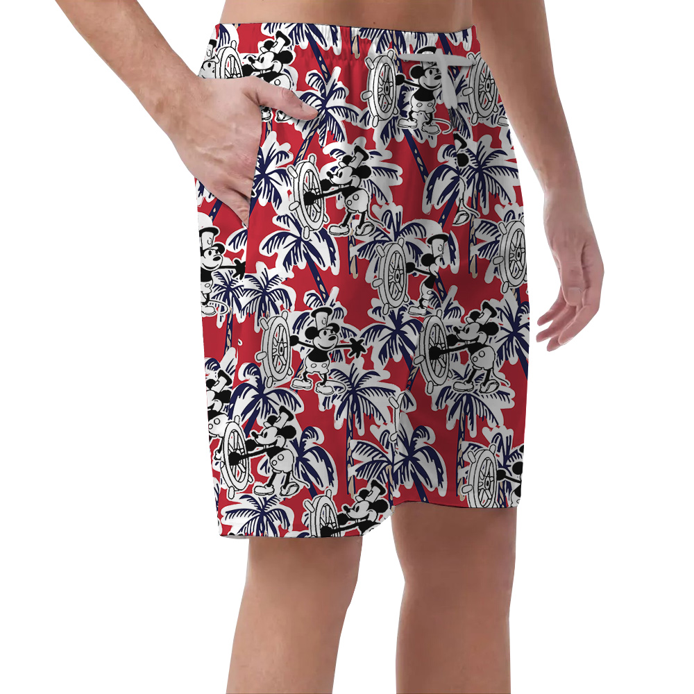 Sailor's Delight Mickey 1928 Steamboat Vintage Hawaiian Men Shorts