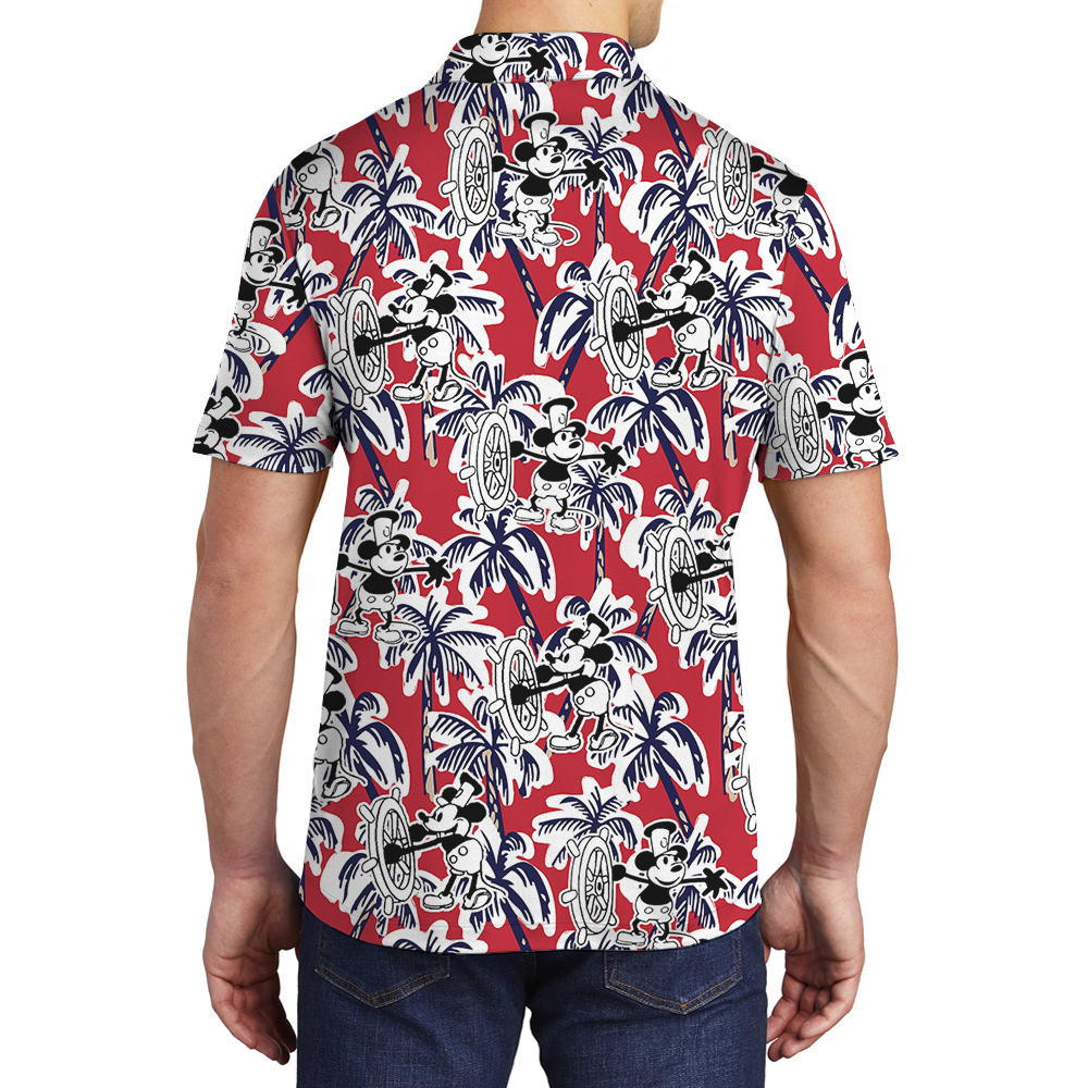 Luau Legacy Mickey Steamboat Willie 1928 Polo Shirts