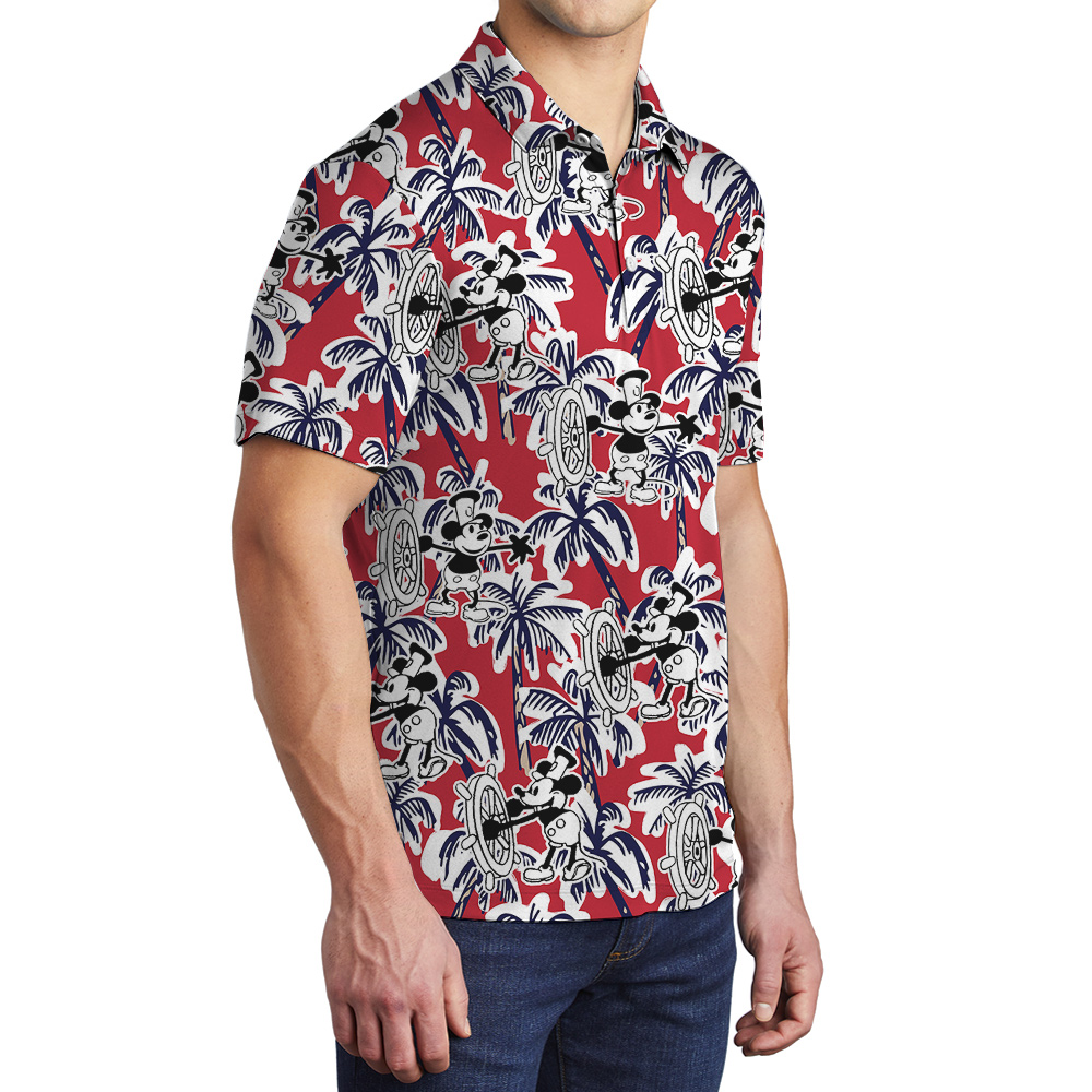 Luau Legacy Mickey Steamboat Willie 1928 Polo Shirts