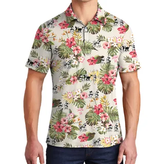 Flowy Mickey Steamboat 1928 Hawaiian Vibrant Polo Shirts