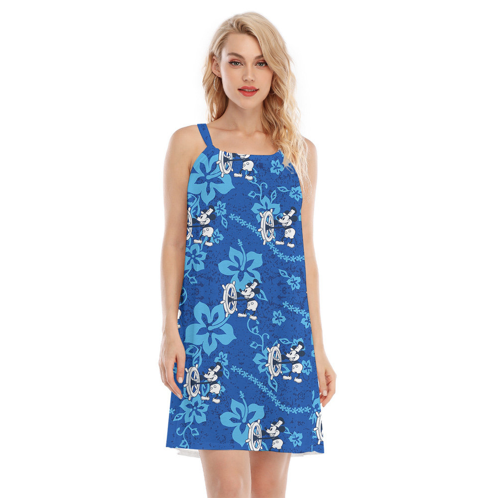 1928 Blue Floral Mickey Aloha Cami Dress - variant image 1