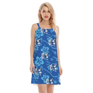 1928 Blue Floral Mickey Aloha Cami Dress