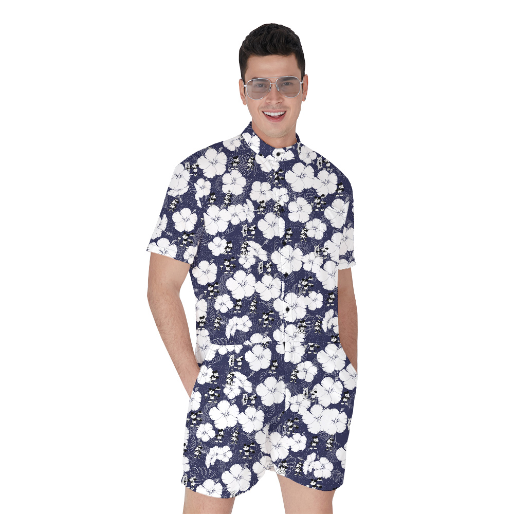 1928 Steamboat Willie in Tropical Hawaiian Paradise Men’s Romper - variant image 1