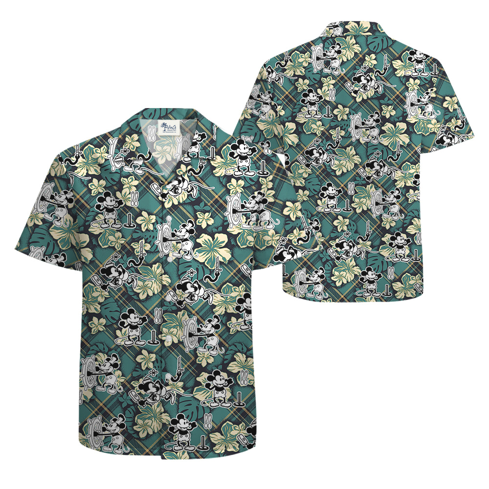 Steamboat Stripes 1928 Mickey Aloha Men Shirts