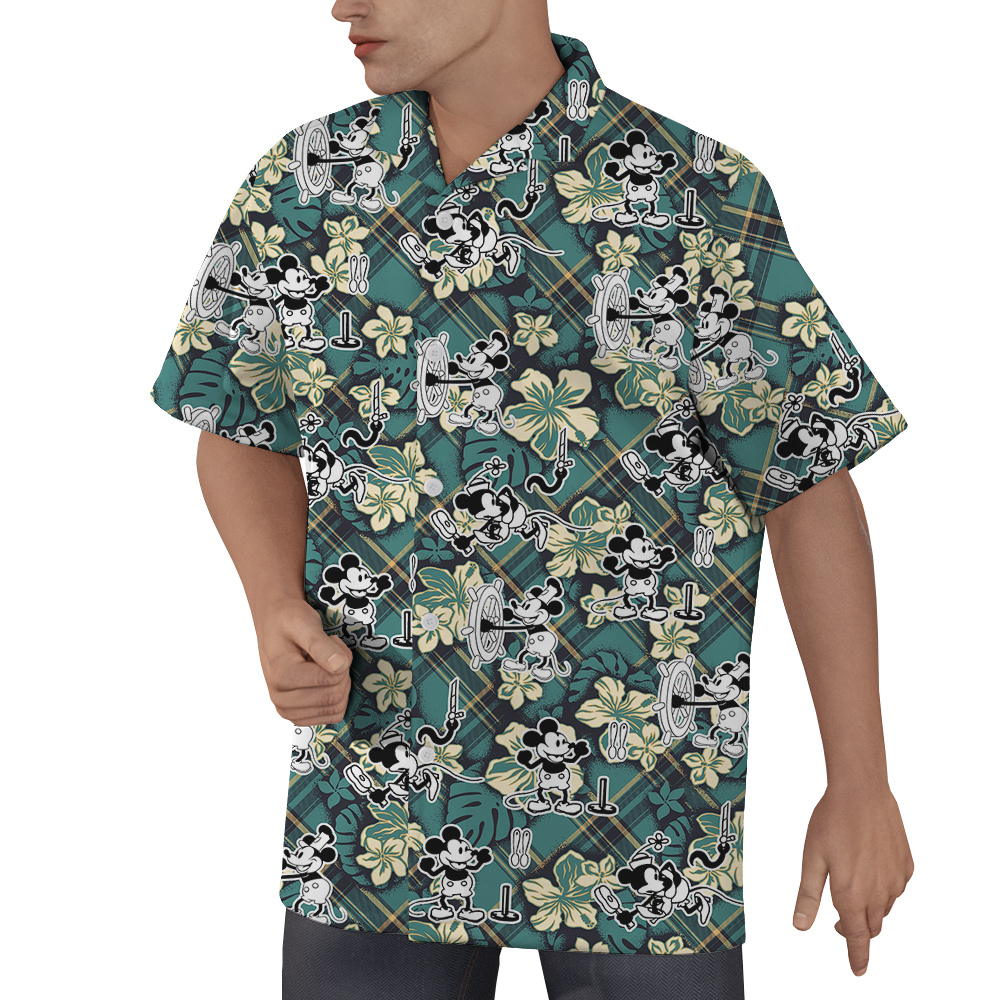 Steamboat Stripes 1928 Mickey Aloha Men Shirts