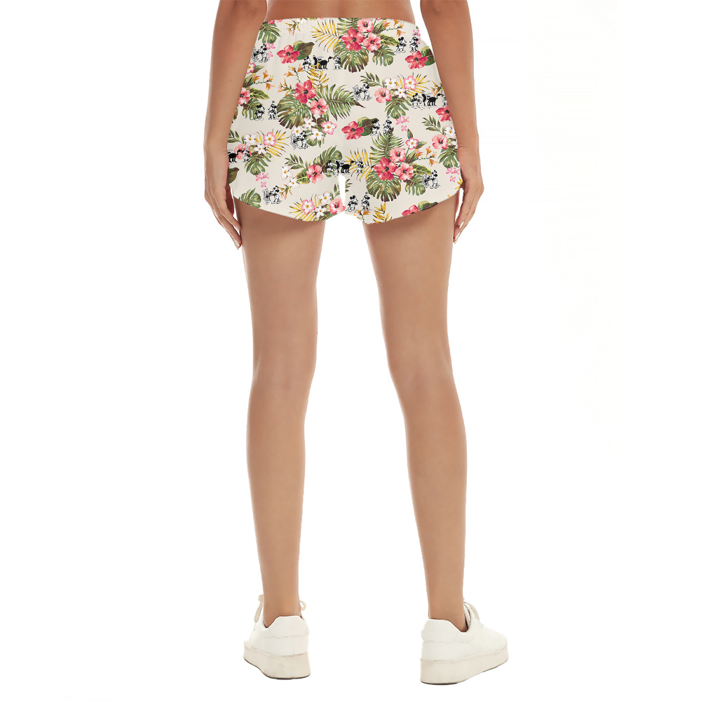 Mickey Vibrant 1928 Hawaiian Summer Floral Women Shorts