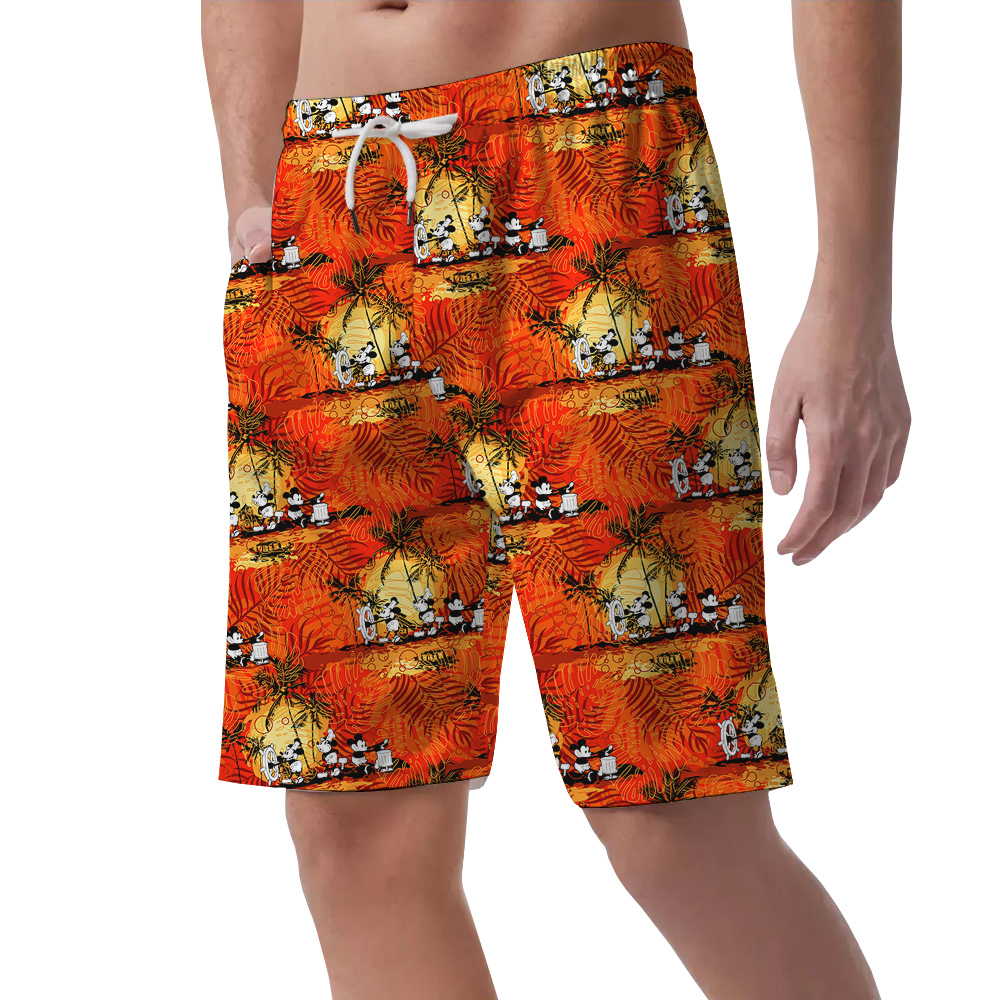 Steamboat Willie 1928 Hawaiian Tropics Shorts For Men