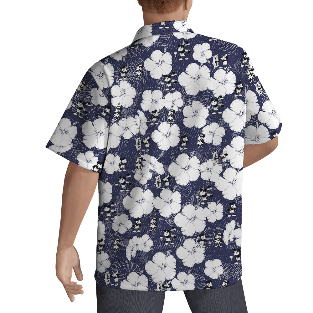 Mickey Steamboat Willie 1928 Tropical Hawaiian Shirt For Men