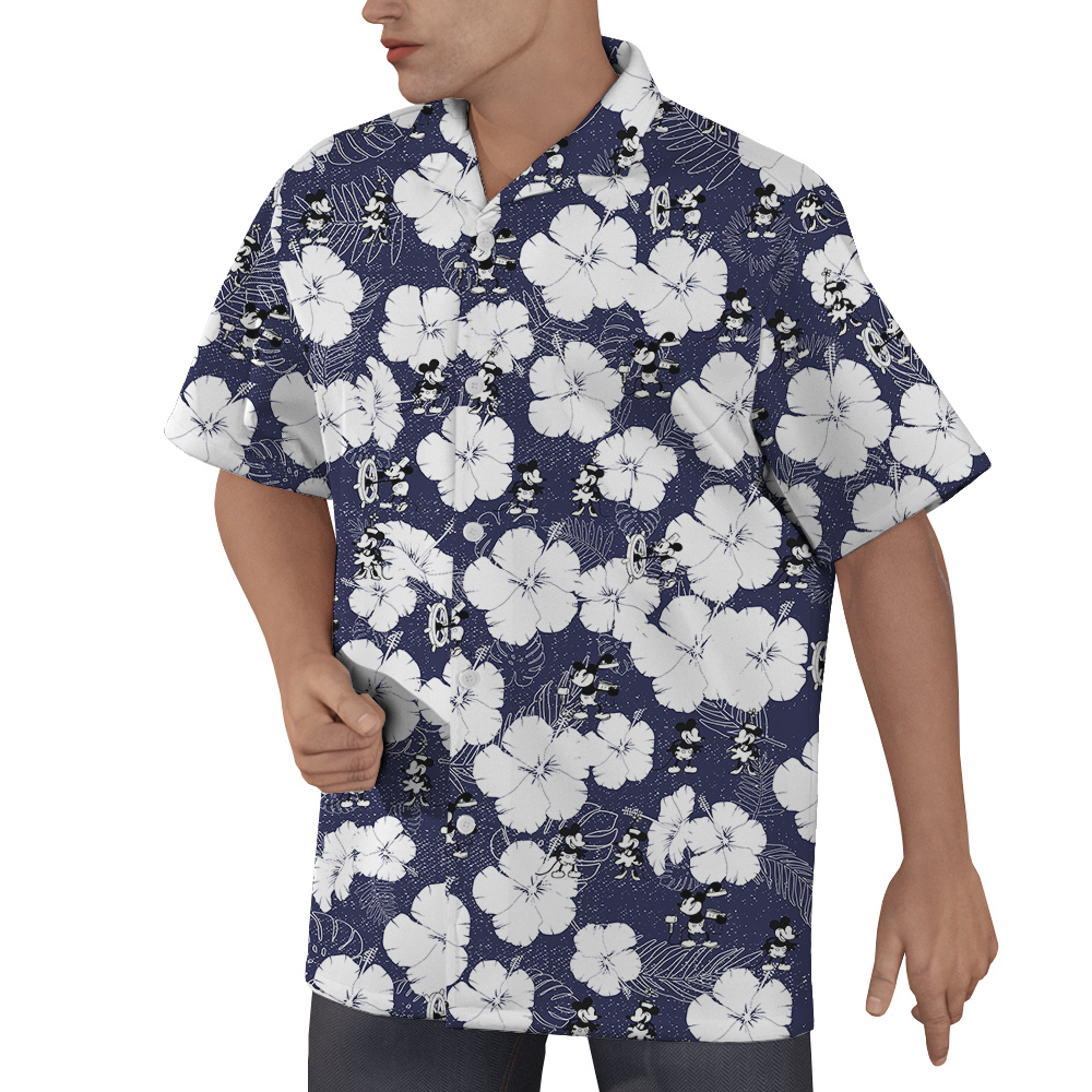 Mickey Steamboat Willie 1928 Tropical Hawaiian Shirt For Men