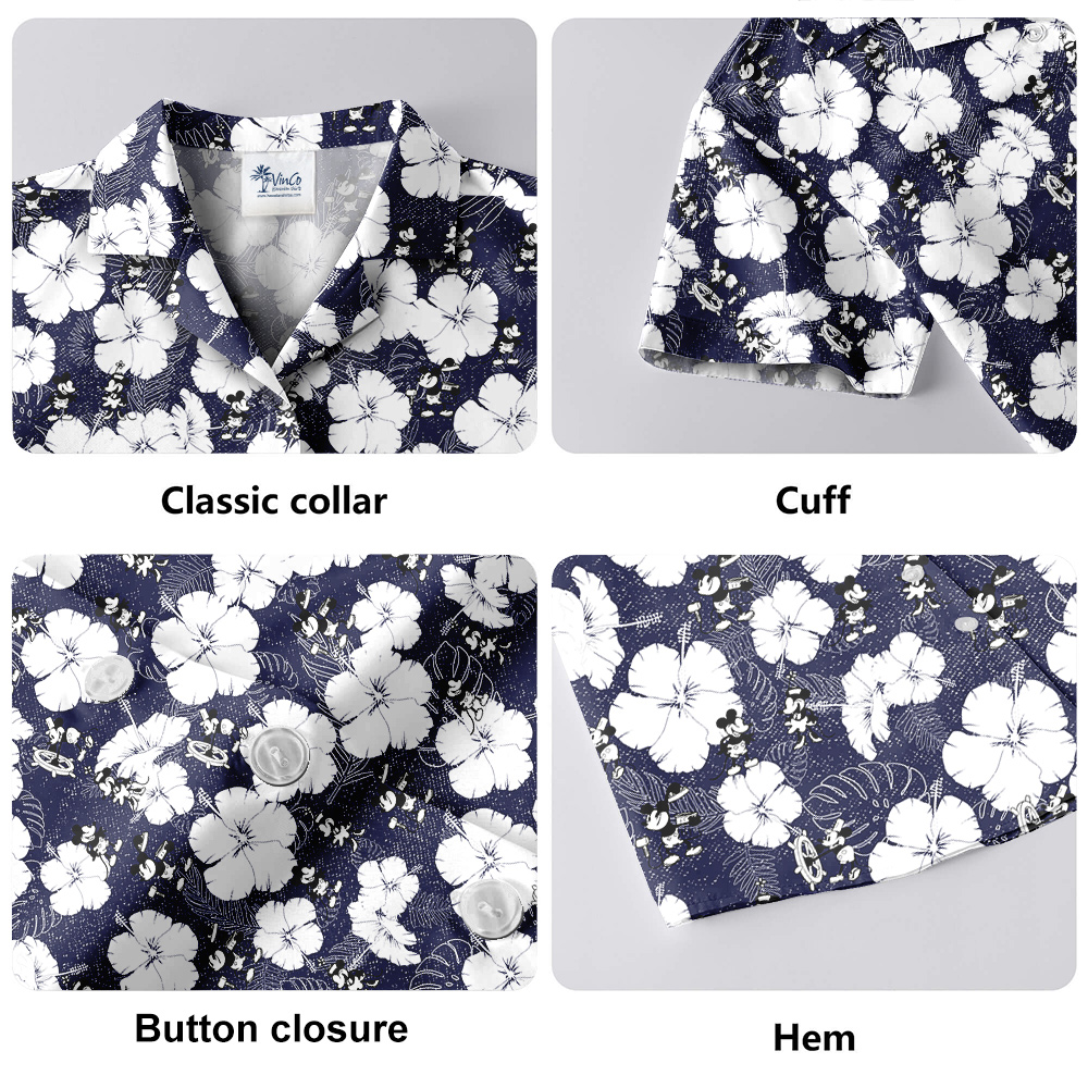 Mickey Steamboat Willie 1928 Tropical Hawaiian Shirt For Men