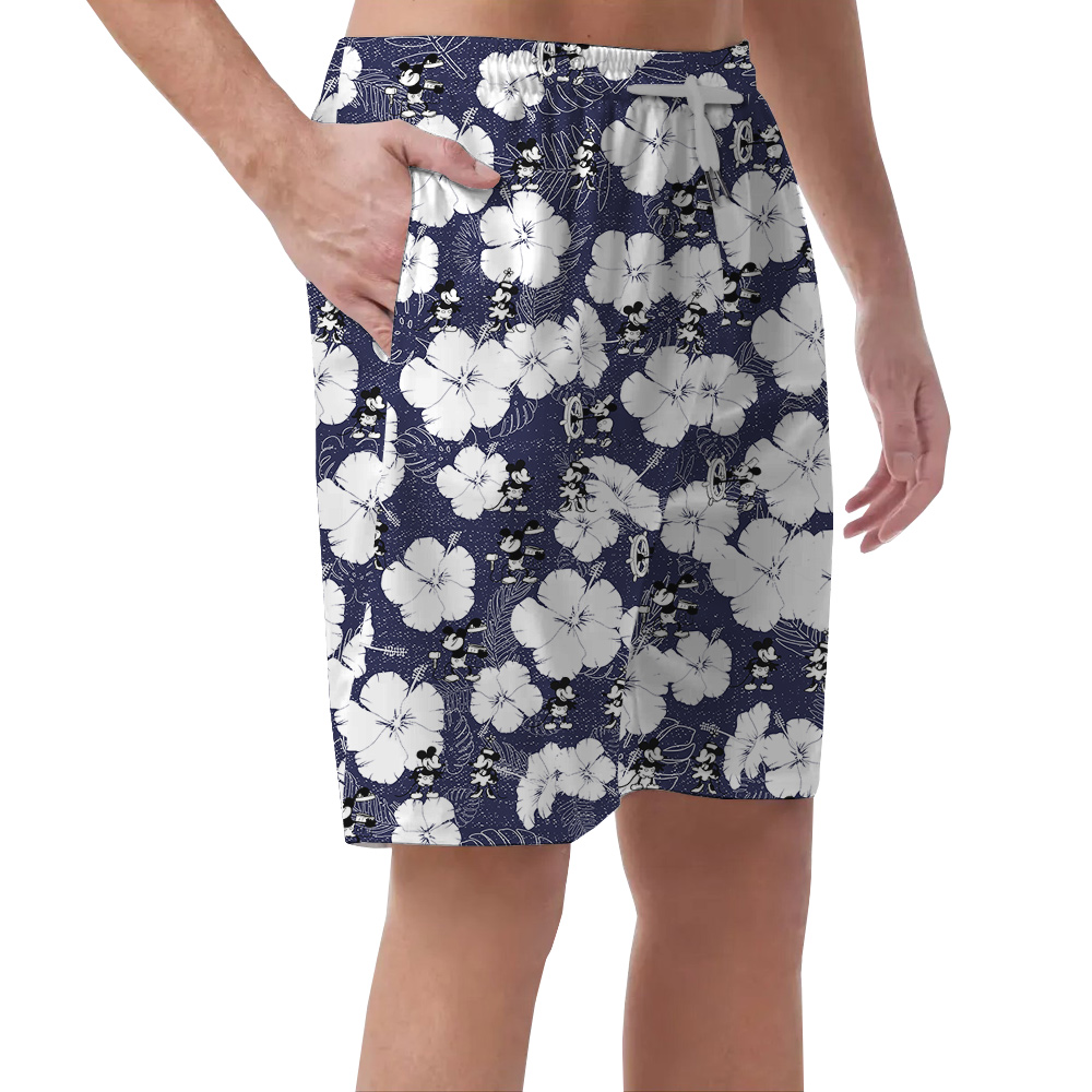 Mickey’s 1928 Steamboat Tropical Hawaiian Getaway Men’s Shorts