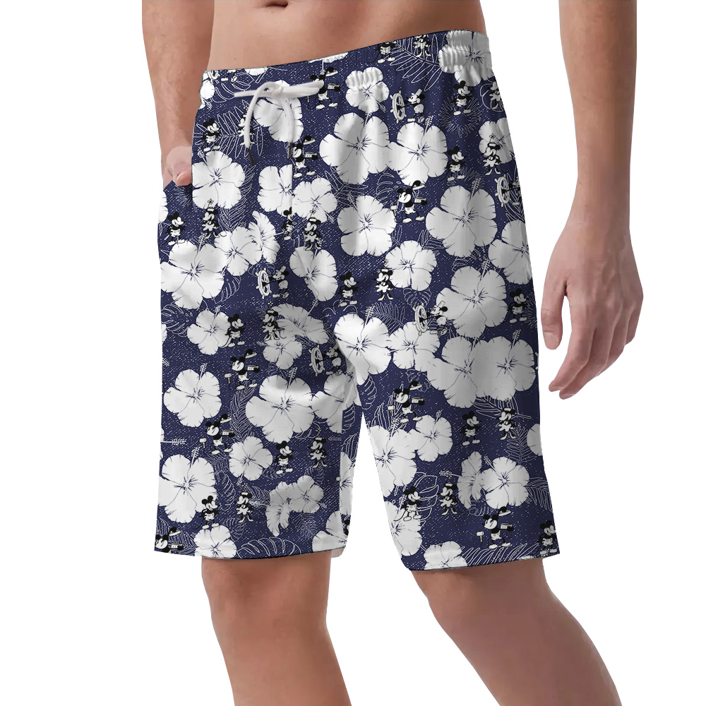 Mickey’s 1928 Steamboat Tropical Hawaiian Getaway Men’s Shorts