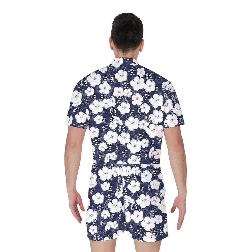 1928 Steamboat Willie in Tropical Hawaiian Paradise Men’s Romper